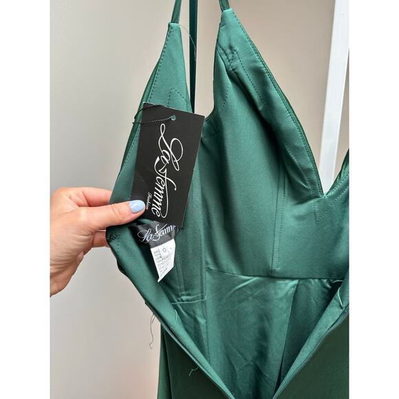 NEW NWT La Femme 28607 Emerald Gown Dress size 0 - Picture 6 of 6